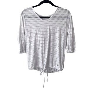 Bluefish Sport Mesh Hoodie Womens Small White Activewear Beach Cover Up